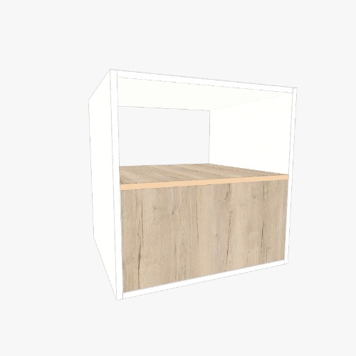 buro 550x550 blanco / roble blanco