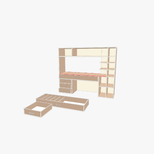 Desk+ Dressing Table Free 3D furniture designs and blueprints from Flatma Community