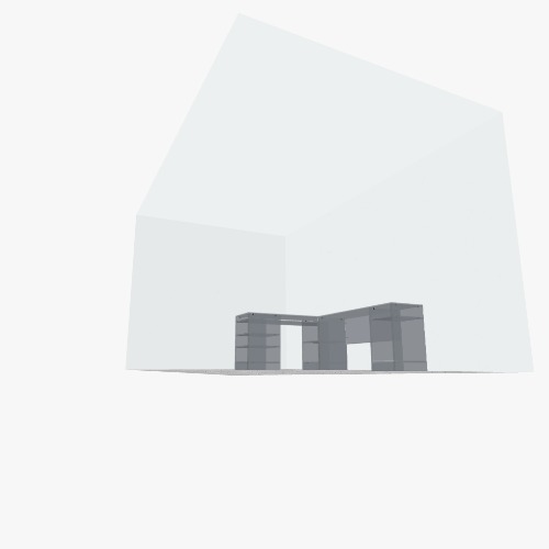 Escritorio de melamina 2 partes en L