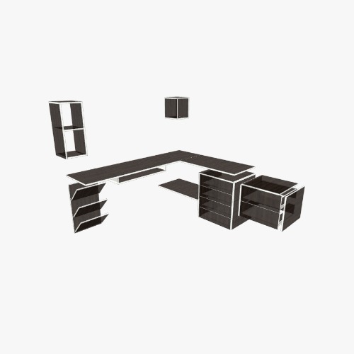 Escritorio en L Free 3D furniture designs and blueprints from Flatma Community