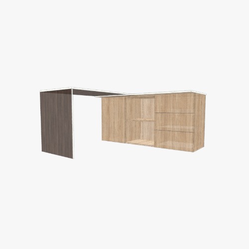 EscritorioL 3 gabetas Free 3D furniture designs and blueprints from Flatma Community