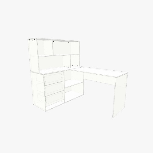 Escrivaninha multifuncional para canto do quarto Free 3D furniture designs and blueprints from Flatma Community