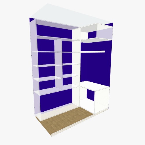 Гардеробная в кладовке