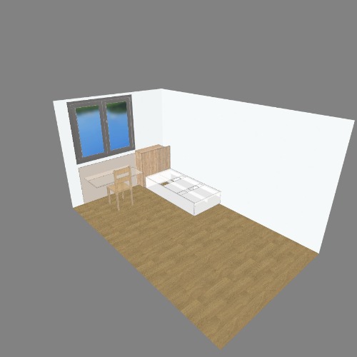 hab. invitados Proyek dan denah furnitur 3D gratis dari Komunitas Flatma