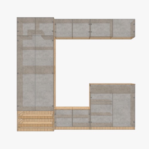 шкаф 21 + полка Free 3D furniture designs and blueprints from Flatma Community