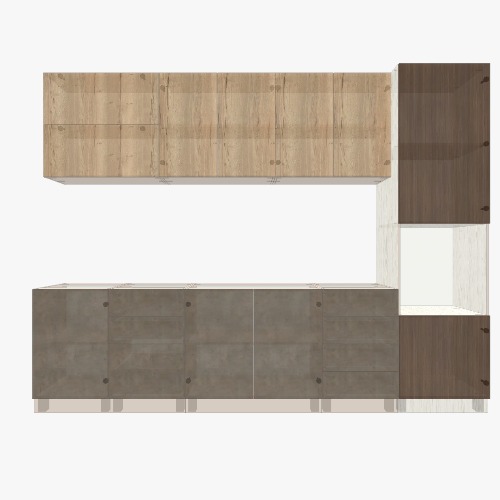 Кухня №3 Proyectos y planos de muebles 3D gratuitos de la Comunidad Flatma