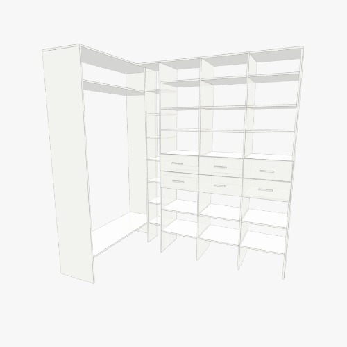 Гардеробная угловая Free 3D furniture designs and blueprints from Flatma Community