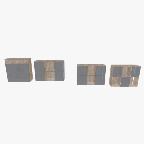 Тумбы в кабинет โครงการและแบบแปลนเฟอร์นิเจอร์ 3D ฟรีจากชุมชน Flatma