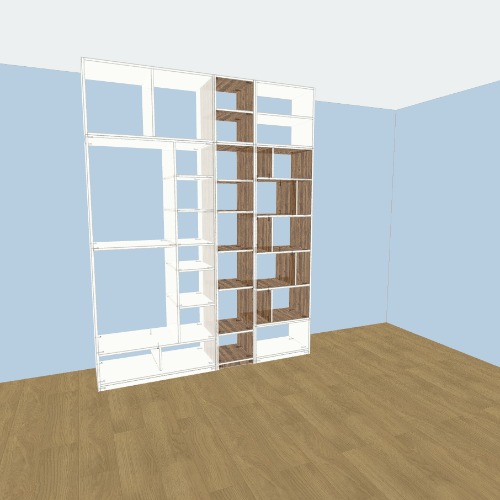 шкаф коричневый1 Darmowe projekty mebli 3D i rysunki od Społeczności Flatma