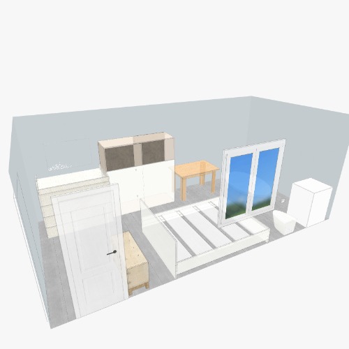 как уместить всё в одной комнате)