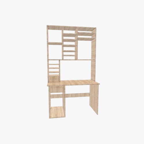 Комп стол Proyek dan denah furnitur 3D gratis dari Komunitas Flatma