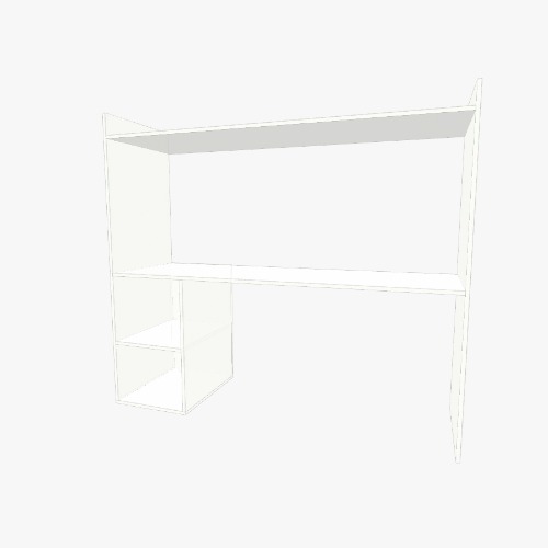 Компьютерный стол с надстройкой и полками