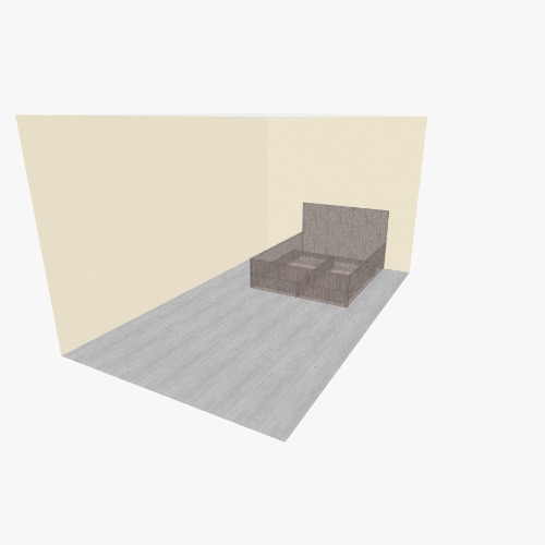 Letto matrimoniale con cassettoni frontali