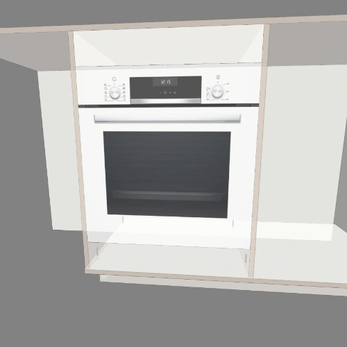 mueble cocina con freezer bajocubierta