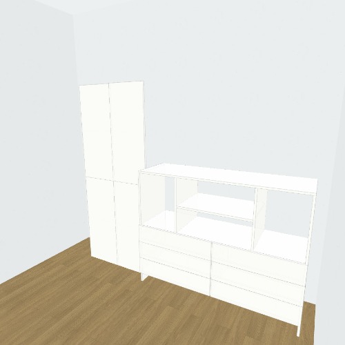 Mueble simple TV más puertas