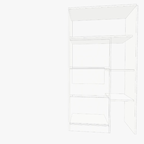 Обувница с ящиком и полками