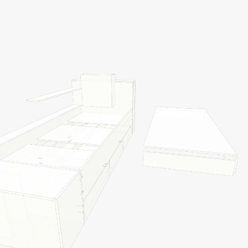 Односпальная кровать с ящиками