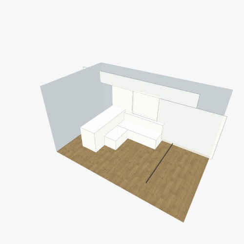 Option 1: shelf along window only