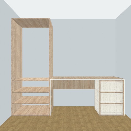 Pantofar + birou Free 3D furniture designs and blueprints from Flatma Community