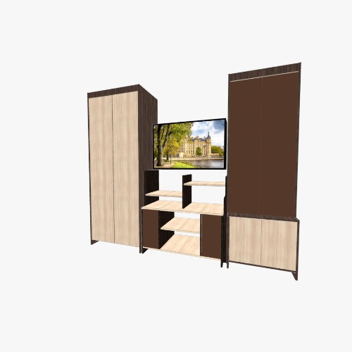 переделка стенки Projetos e plantas de móveis 3D gratuitos da Comunidade Flatma