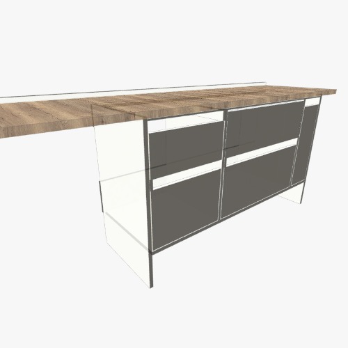 Монолитная кухня