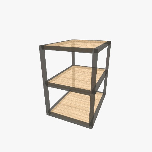 Simple Metallic Self Proyectos y planos de muebles 3D gratuitos de la Comunidad Flatma