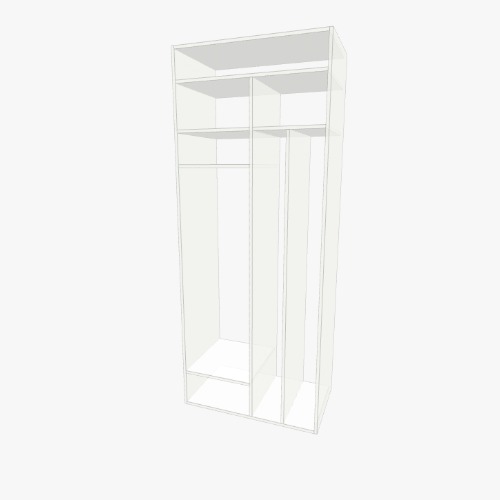 Шкаф 1 гардеробная левый