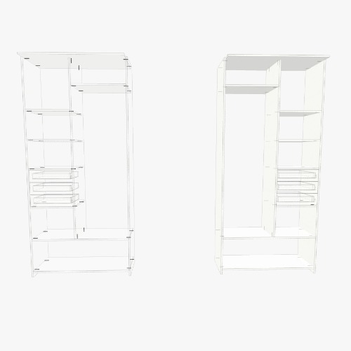 ШКАФ ДЕЦКАЯ Flatma कम्युनिटी से मुफ्त 3D फर्नीचर प्रोजेक्ट और ब्लूप्रिंट