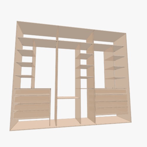 Шкаф купе 3 секции + место под гладильную доску