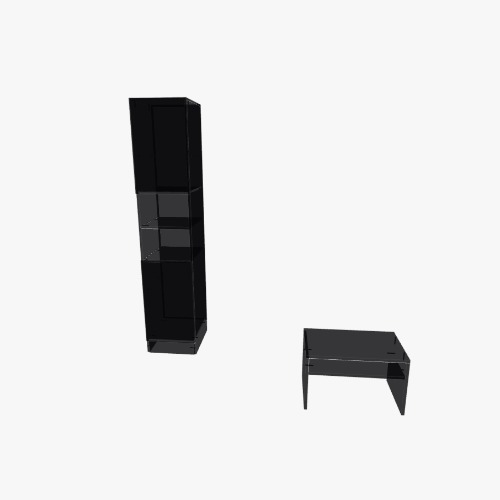 Шкаф пенал в ванную и тумба под робот пылесос