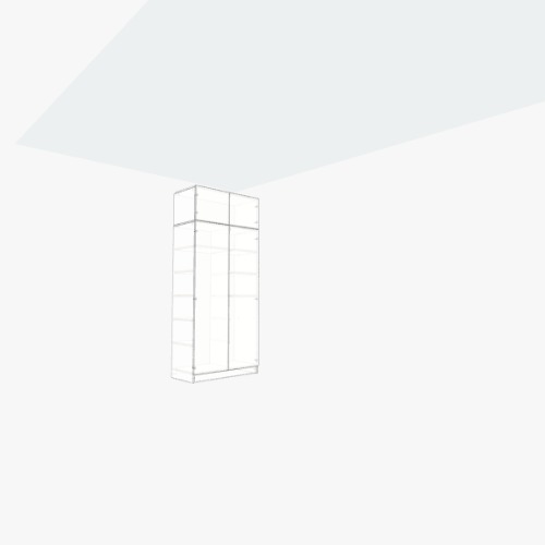 шкаф с полками и антресолью 3 Projets et plans de meubles 3D gratuits de la Communauté Flatma