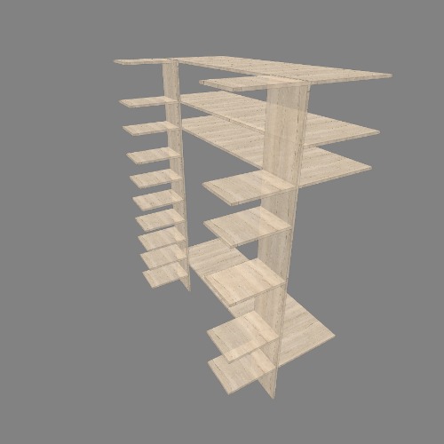 Шкаф в гардеробную Free 3D furniture designs and blueprints from Flatma Community