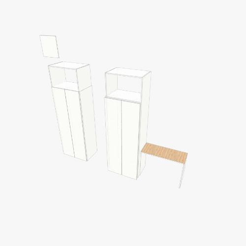 Шкаф в гостинную Proyek dan denah furnitur 3D gratis dari Komunitas Flatma
