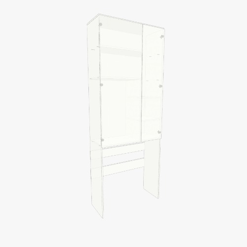 Шкаф в нишу над сушильной машиной Flatma 커뮤니티의 무료 3D 가구 프로젝트 및 도면