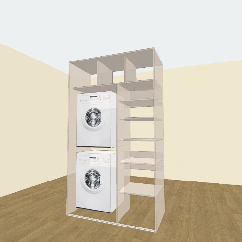 шкаф в ванной с полками