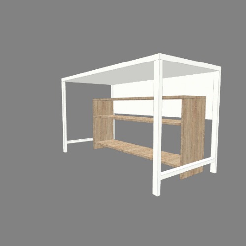Стол Proyek dan denah furnitur 3D gratis dari Komunitas Flatma