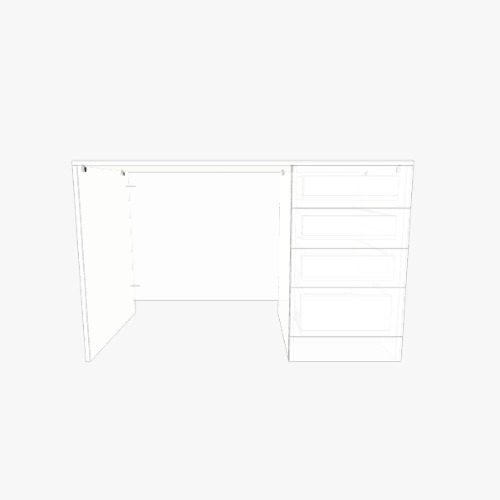 Стол письменный с 4 выдвижными ящиками