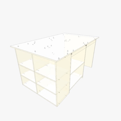 Стол с двумя средними полками v2 Free 3D furniture designs and blueprints from Flatma Community