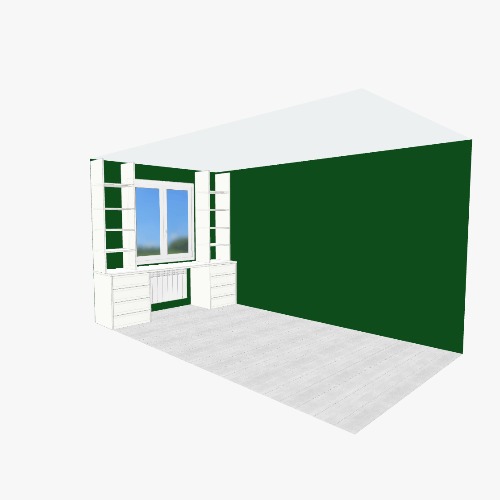 Стол у окна в детскую Бесплатные 3D-проекты мебели и чертежи от сообщества Flatma