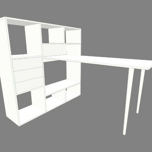 Стол в детскую Progetti e disegni di mobili 3D gratuiti dalla Comunità Flatma