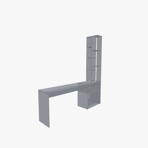 Table for PC and synthesizer with shelves Free 3D furniture designs and blueprints from Flatma Community