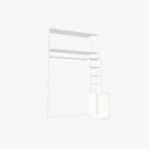 Top Window Integrated Bed-Shelf