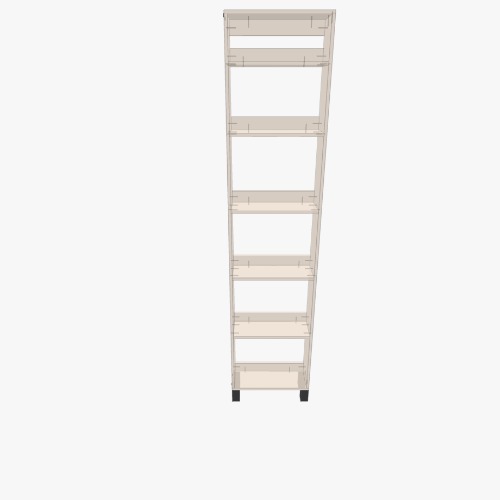 В ванную комнату стеллаж на колесиках Proyek dan denah furnitur 3D gratis dari Komunitas Flatma