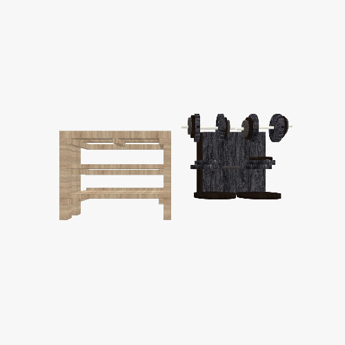 Wooden dumbbell rack3