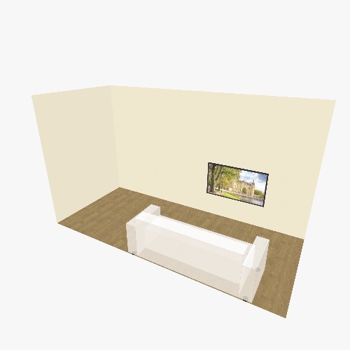 зал Proyek dan denah furnitur 3D gratis dari Komunitas Flatma